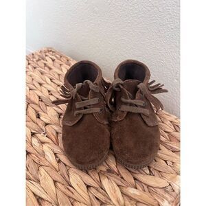 MANGO Fringed Leather Boots size 6